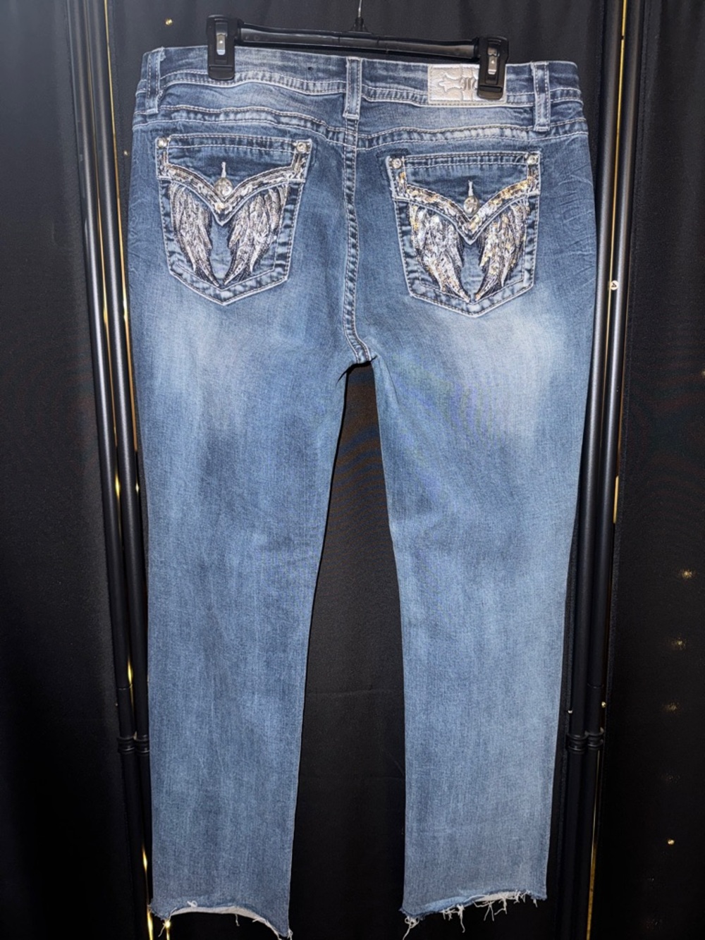 Miss Me Washed Blue Straight Jeans